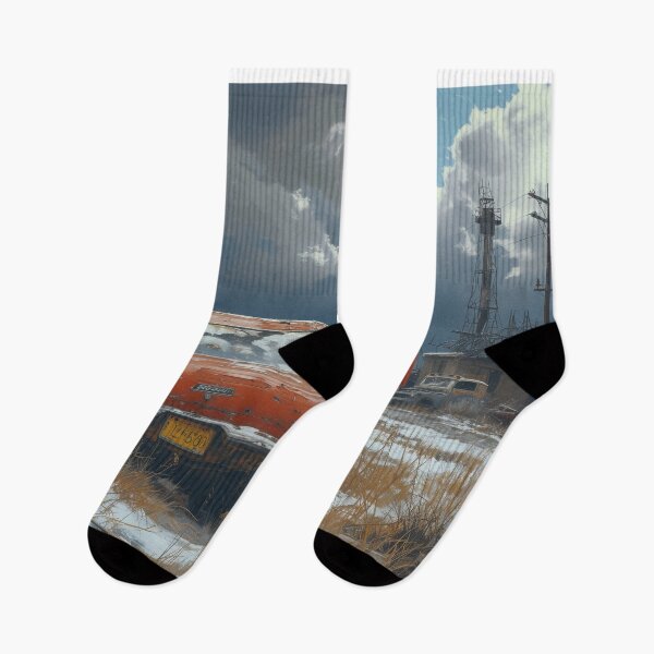 Item preview, Solitude in Scarlet: A Timeless Journey Amidst Forgotten Wastelands designed and sold by EtherealEchoes.