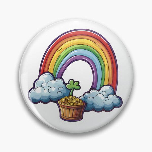 Item preview, Pot of Gold Rainbow - St. Patrick's Day Clover Sticker designed and sold by Liseri.