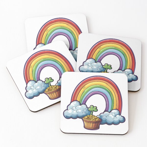 Item preview, Pot of Gold Rainbow - St. Patrick's Day Clover Sticker designed and sold by Liseri.