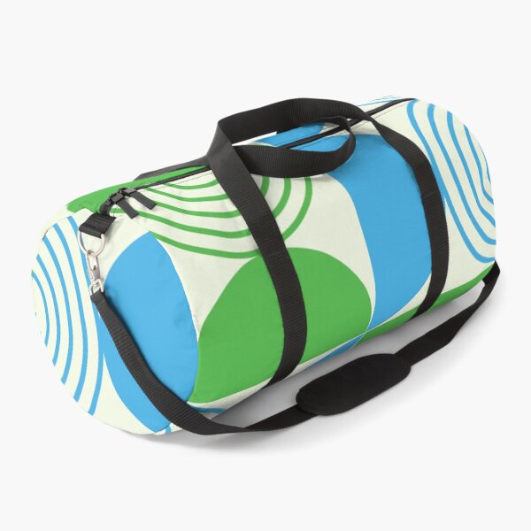 Item preview,    Mid Century Half Circles and Geometric Lines in Blue and Green  designed and sold by Yasminepatterns .