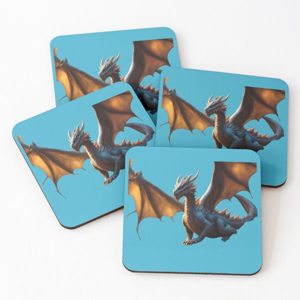 Item preview, Dragon with wings spread (Light Blue) designed and sold by Midnight Veil Designs.