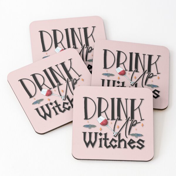 Item preview, Boho Blush Pink, Cottagecore - Drink Up Witches, alaskamagick designed and sold by Alaska Magick.