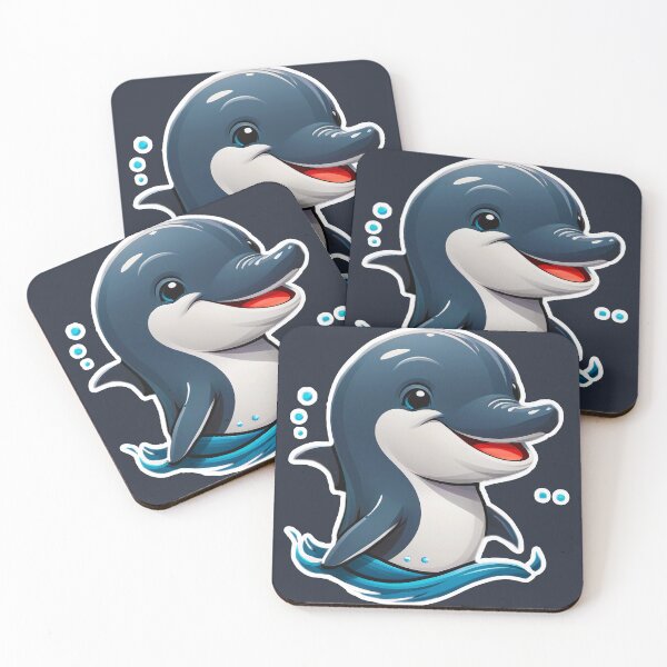 Item preview, Cute Fun Dolphin Logo from The PixelPunny Animal Collection designed and sold by PixelPunny.