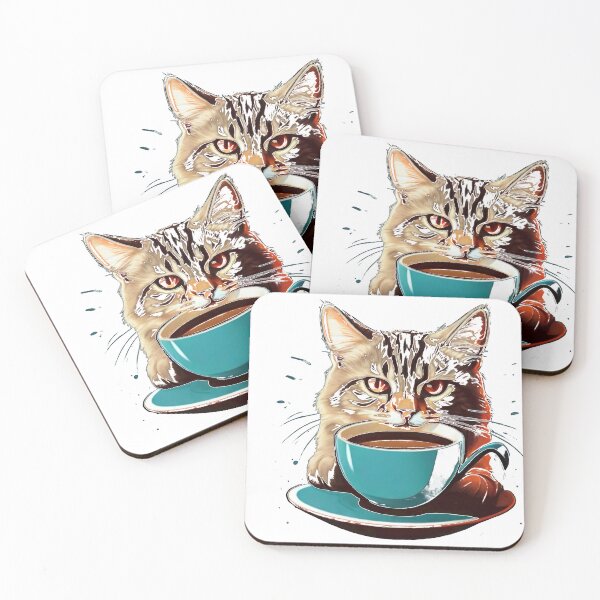 Item preview, A cat who likes coffee designed and sold by MindsAtelier.