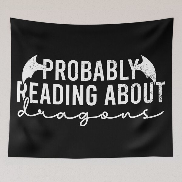 Item preview, Probably Reading About Dragons designed and sold by Blonc-ou.