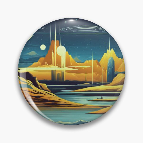 Artikelvorschau, Retro Science Fiction Landscape - Greetings from our Space Resort entworfen und verkauft von VauKaArtShop.