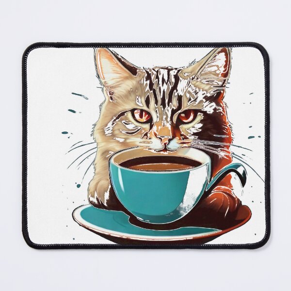 Item preview, A cat who likes coffee designed and sold by MindsAtelier.