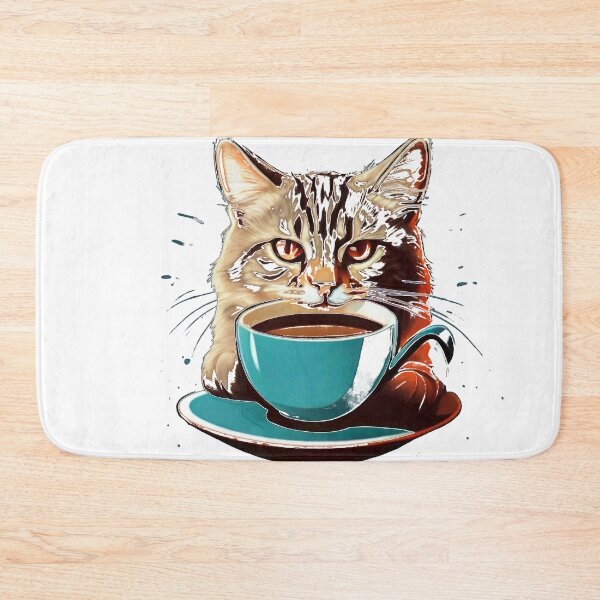 Item preview, A cat who likes coffee designed and sold by MindsAtelier.