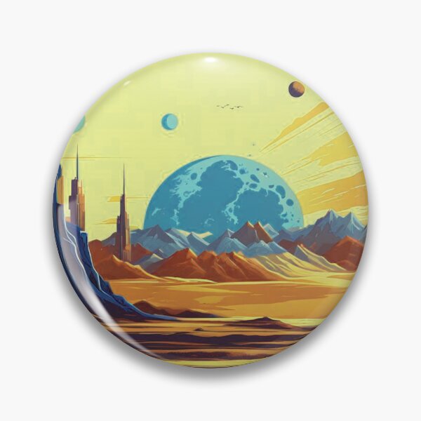 Artikelvorschau, Retro Science Fiction Landscape - Greetings from our Space Resort entworfen und verkauft von VauKaArtShop.