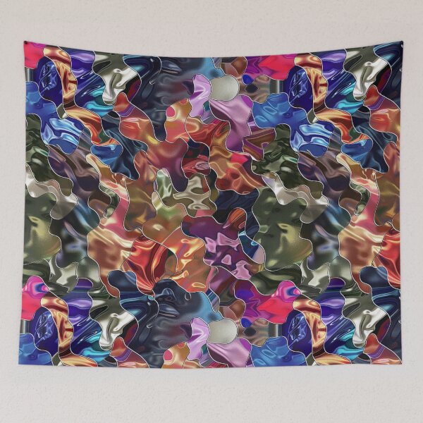 Item preview, Vibrant Metalic Camouflage Pattern With Multicolored Abstract Shapes 4.1 designed and sold by Reichcorp.