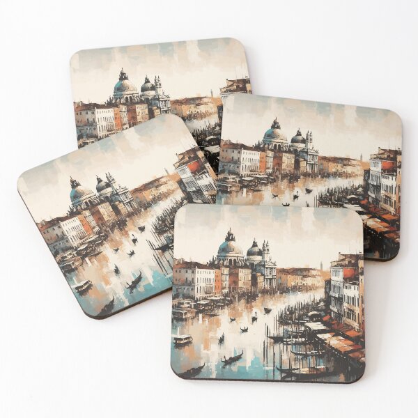 Item preview, Vintage Venice Impressionism Painting designed and sold by TomFrontierArt.
