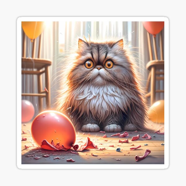 Item preview, Party Faux Paw: Persian's Balloon Burst designed and sold by Felix Tanner.