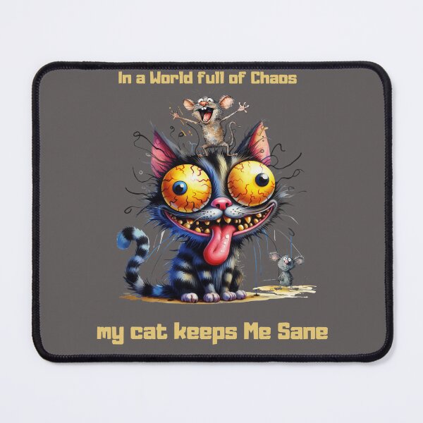 Item preview, En un mundo lleno de caos, mi gato me mantiene cuerdo designed and sold by artimplementer.