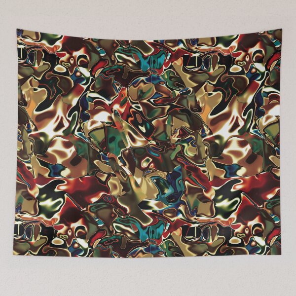 Item preview, Vibrant Metalic Camouflage Pattern With Multicolored Abstract Shapes 4.3 designed and sold by Reichcorp.