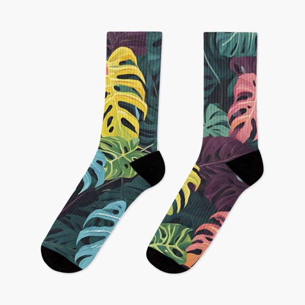 Item preview, Colorful monstera leafes designed and sold by MyCraftForYOU.