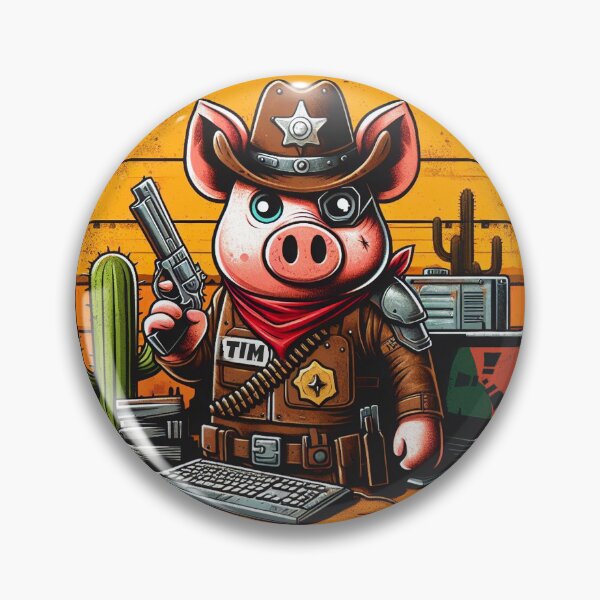 Item preview, Our Sheriff Tim - the Gamer Piggy Who Brings Fun to You designed and sold by Lososko.
