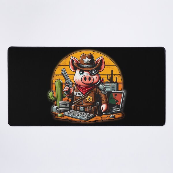 Item preview, Our Sheriff Tim - the Gamer Piggy Who Brings Fun to You designed and sold by Lososko.
