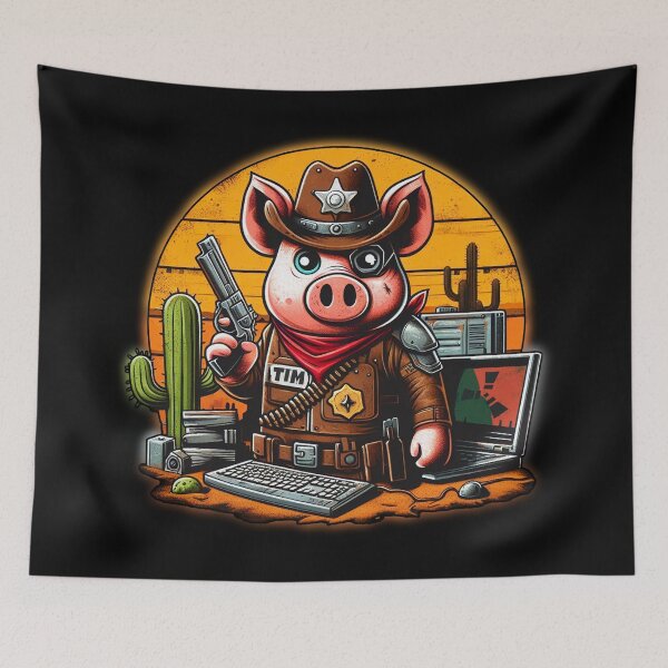Item preview, Our Sheriff Tim - the Gamer Piggy Who Brings Fun to You designed and sold by Lososko.