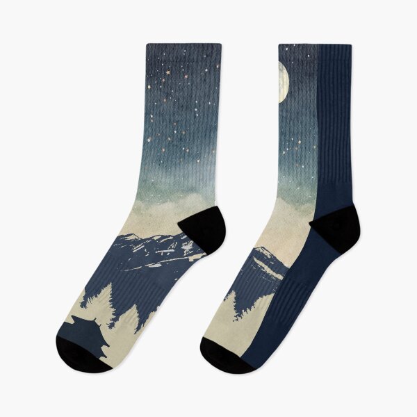 Item preview,   Asian landscape with radiant moon in night Landscape with Constellations designed and sold by CosmicNook1.
