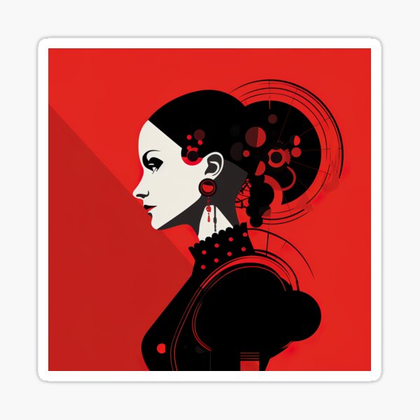 Artikel-Vorschau von Ada Lovelace | Roter Minimalismus, designt und verkauft von ComicsFactory.