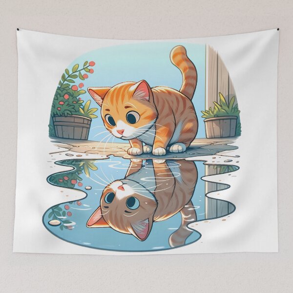 Item preview, Puddle Ponderer: Ginger's Reflection designed and sold by Felix Tanner.