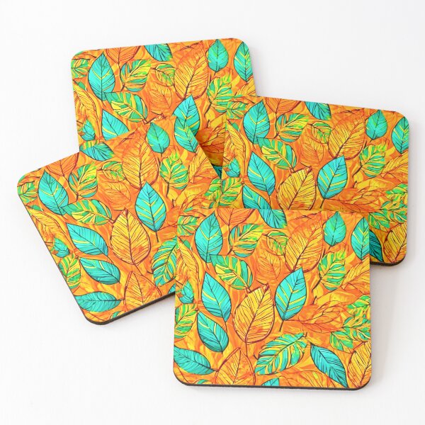 Aperçu de l'œuvre Canopée d'automne vibrante : motif de feuilles colorées créée et vendue par Health And Fitness Posts e-Store.