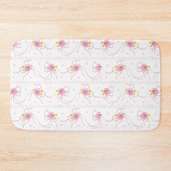 Artikelvorschau, Kokette Girly Bow Pink Flower Pinterest Ästhetisches Muster entworfen und verkauft von lovcee.