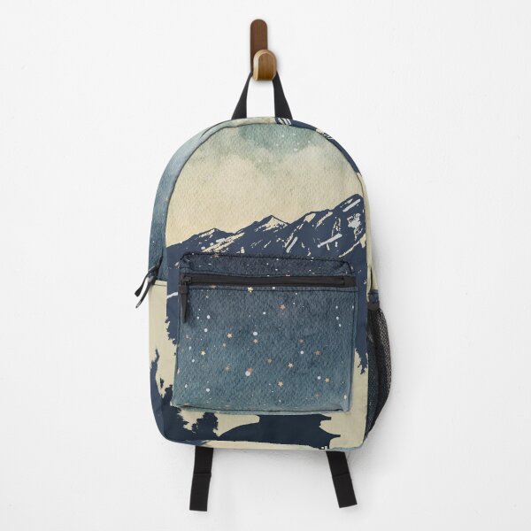 Item preview, Asian landscape with radiant moon in night Landscape with Constellations designed and sold by CosmicNook1.