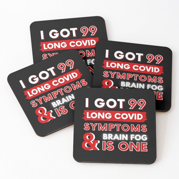 Item preview, 99 Long Covid Symptoms brain fog - red  designed and sold by SadTea-Longhaul.