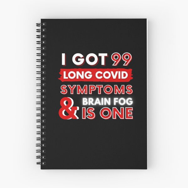 Item preview, 99 Long Covid Symptoms brain fog - red  designed and sold by SadTea-Longhaul.