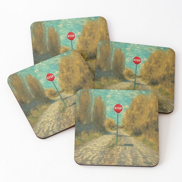 Item preview,  "Stop Sign in the Middle of the Road-Say No to All Forms of Violence" designed and sold by Artisticanvas.