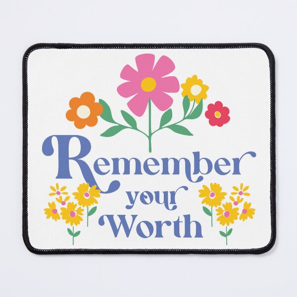 Item preview, Remember Your Worth Modern Floral Affirmation ©Terri Conrad Designs designed and sold by Terri Conrad.