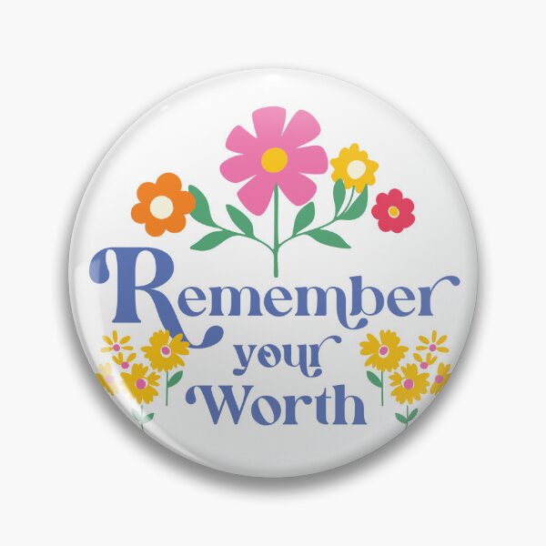 Item preview, Remember Your Worth Modern Floral Affirmation ©Terri Conrad Designs designed and sold by Terri Conrad.