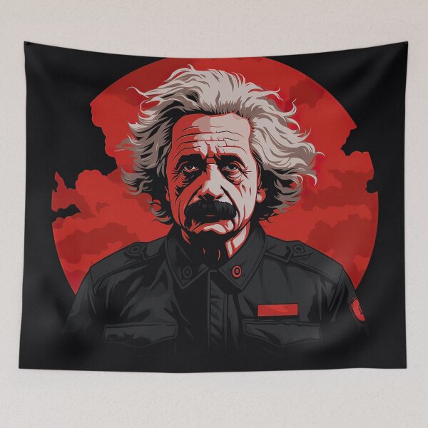 Item preview, Albert Einstein | Red minimalism designed and sold by ComicsFactory.