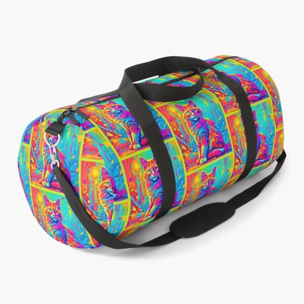 Item preview, Luminous Feline: Colorful Neon Cat designed and sold by Health And Fitness Posts e-Store.
