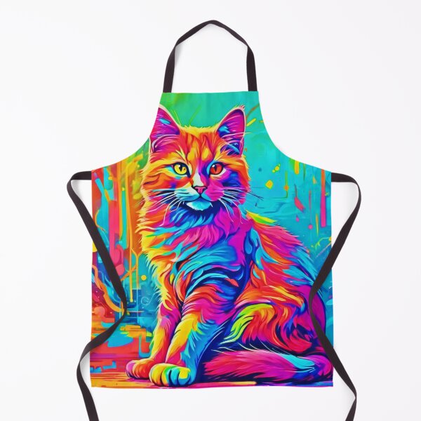 Item preview, Luminous Feline: Colorful Neon Cat designed and sold by Health And Fitness Posts e-Store.