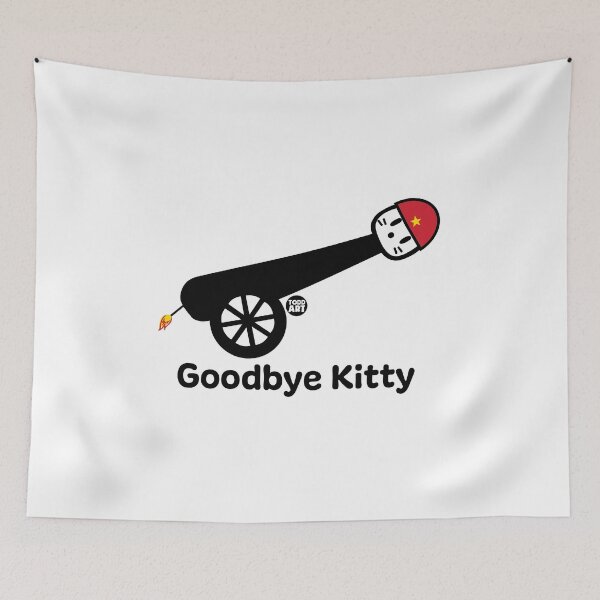 Aperçu de l'œuvre GOODBYE KITTY - CANNON BALL créée et vendue par TODD GOLDMAN.