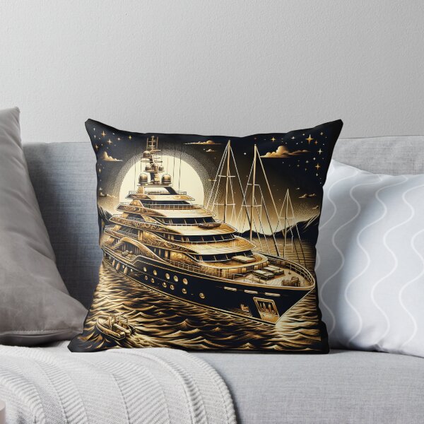 Artikelvorschau, Goldene Yacht: Erkundung in expressionistischen Gewässern entworfen und verkauft von ByDigitalDream.