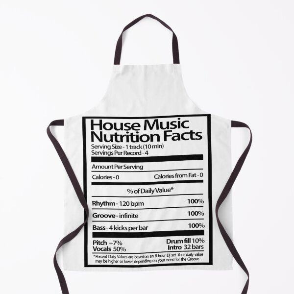 Item preview, House Music Nutrition Facts designed and sold by StrictlyDesigns.