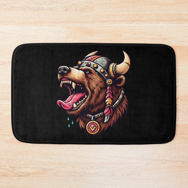 Item preview, VIKING BEAR HEAD - BLACK designed and sold by Marlon Oseguera.