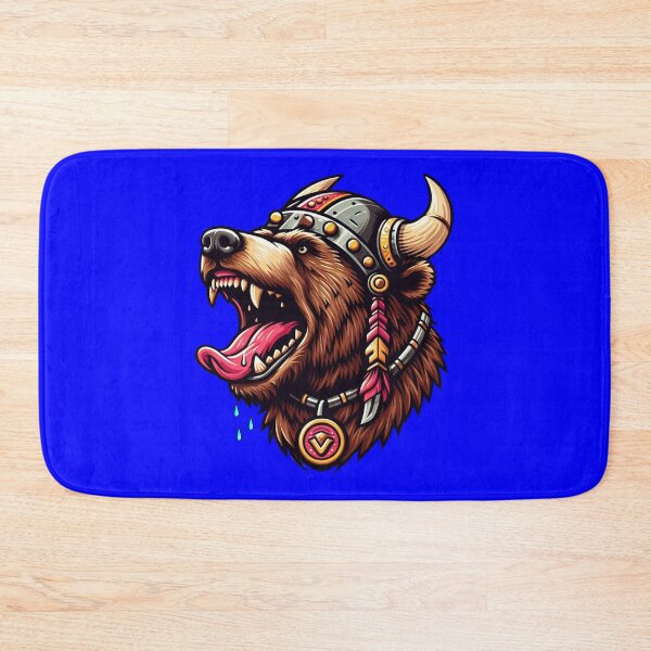 Item preview, VIKING BEAR HEAD - #0000FF designed and sold by Marlon Oseguera.