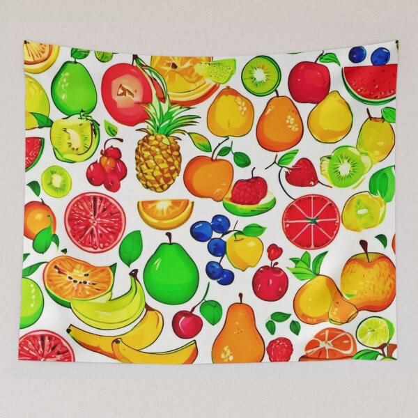 Item preview, Vivid Fruit Medley: Colorful Painting Pattern designed and sold by Health And Fitness Posts e-Store.