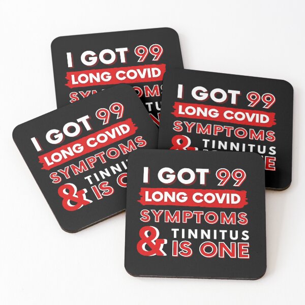 Item preview, 99 Long Covid Symptoms tinnitus - red  designed and sold by SadTea-Longhaul.