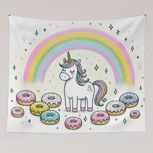 Item preview, Magical Rainbow-Enveloped Unicorn Doughnut designed and sold by zzz888.