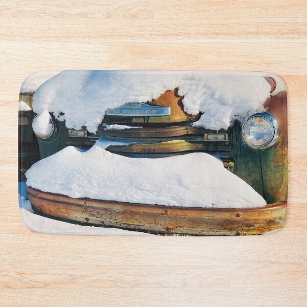 Item preview, Old rusty truck in the snow designed and sold by Travelways.
