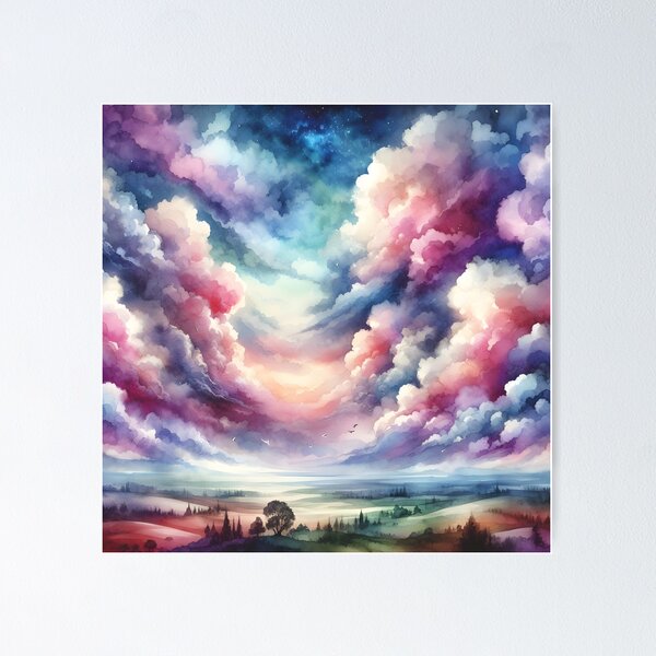 Item preview, "Water-colored Fantasy World  Mood 17:Throw Pillow designed and sold by LLdreams.