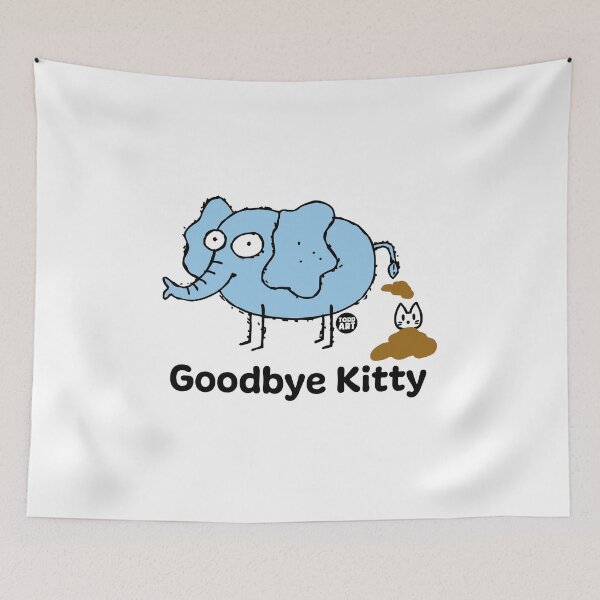 Aperçu de l'œuvre GOODBYE KITTY - ELEPHANT POOP créée et vendue par TODD GOLDMAN.