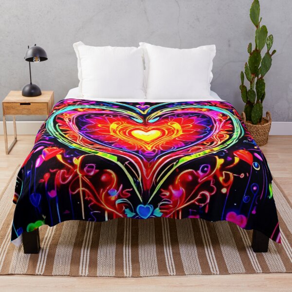 Item preview, Radiant Romance: Beautiful Neon Heart Art designed and sold by Health And Fitness Posts e-Store.