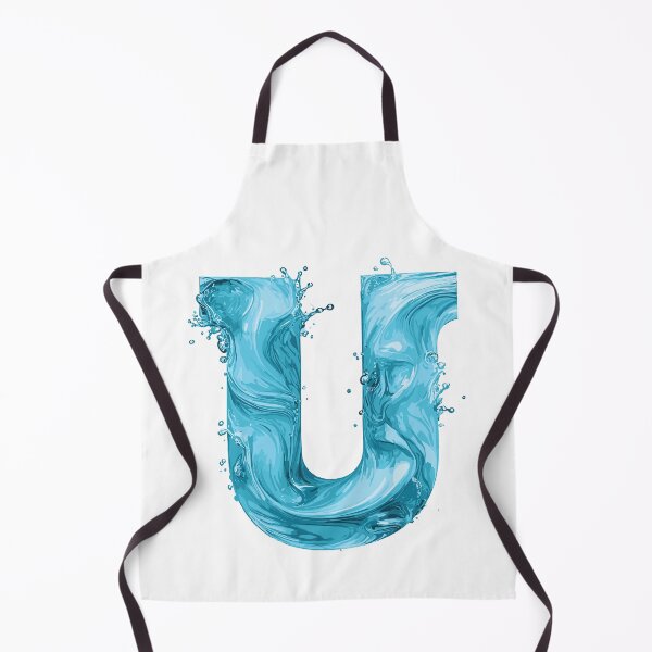 Item preview, Uplifting Waves - U Vector Typography in Blue designed and sold by EcoArtShop.