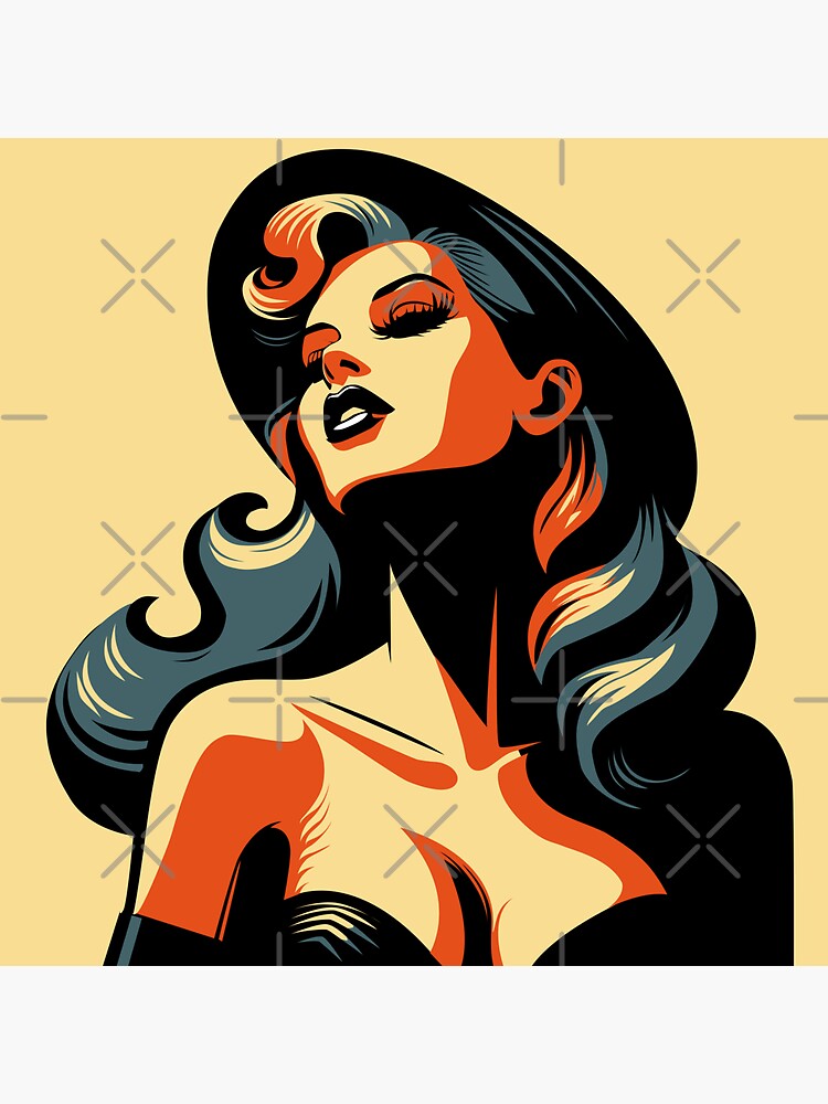 Thumbnail 3 of 3, Sticker, "50s classy" vector art designed and sold by djspacegr.